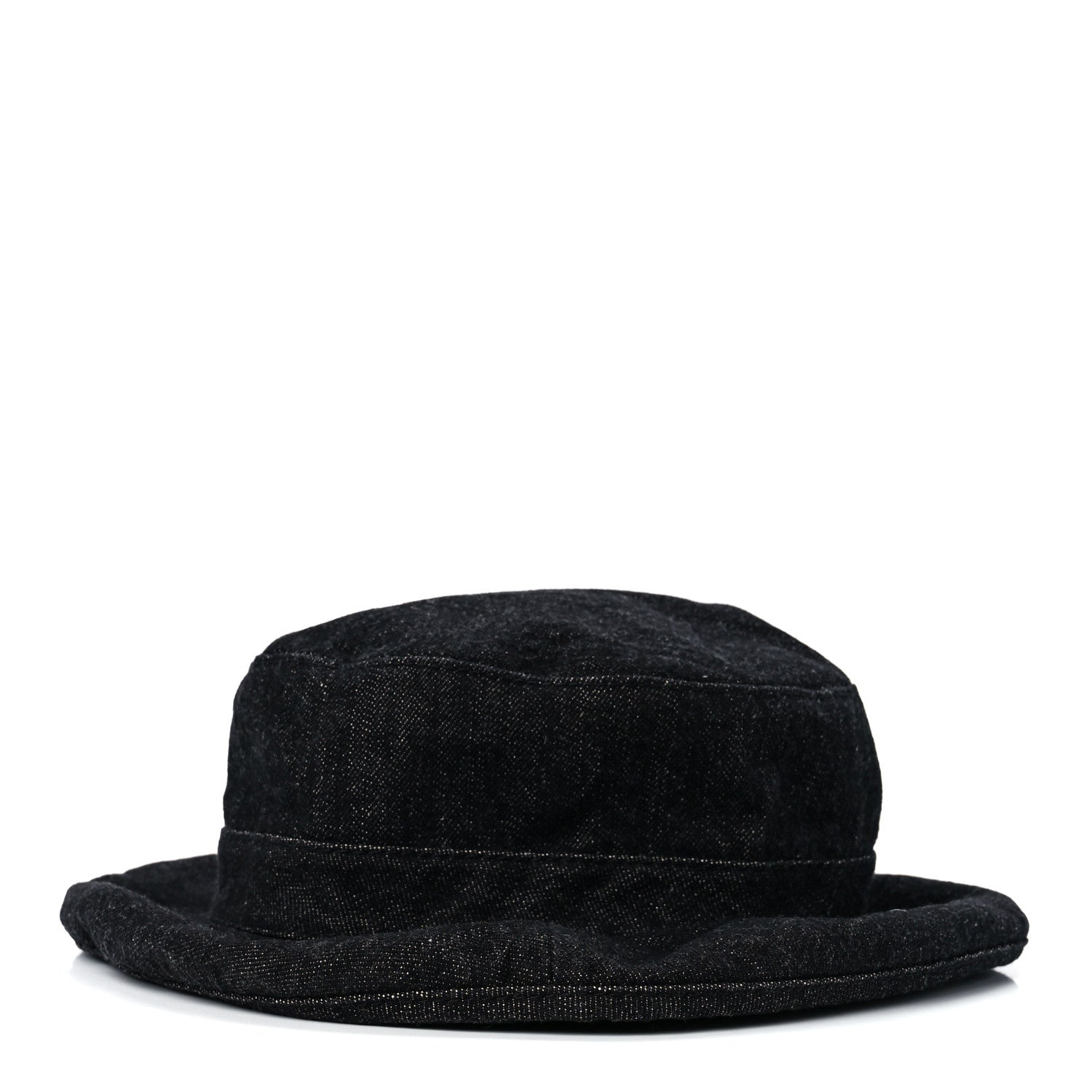 Chanel Denim Logo Bucket Hat S Black 4 of 7