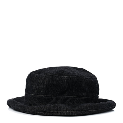 Chanel Denim Logo Bucket Hat S Black 4 of 7