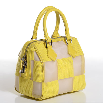 Louis Vuitton Damier Optic Mesh Speedy Cube TPM Yellow 3 of 8