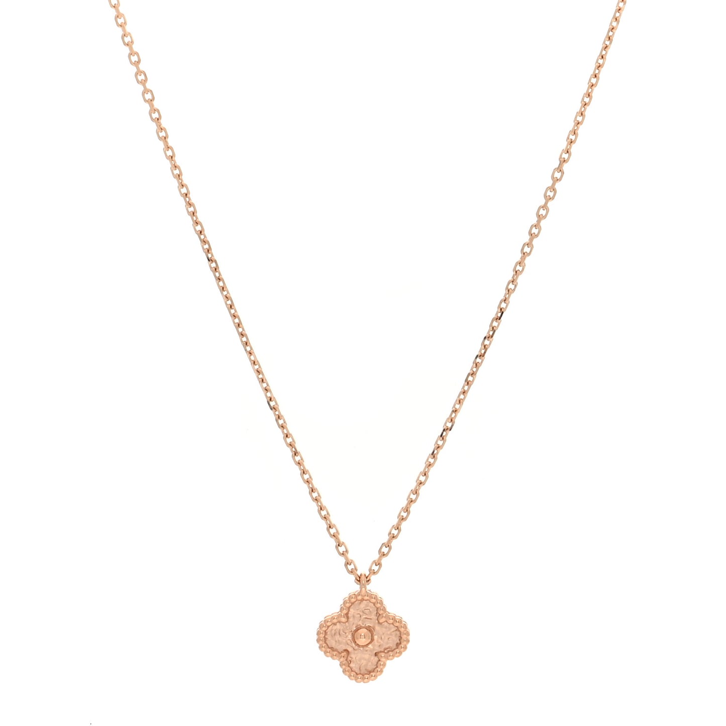 18K Rose Gold Sweet Alhambra Pendant Necklace
