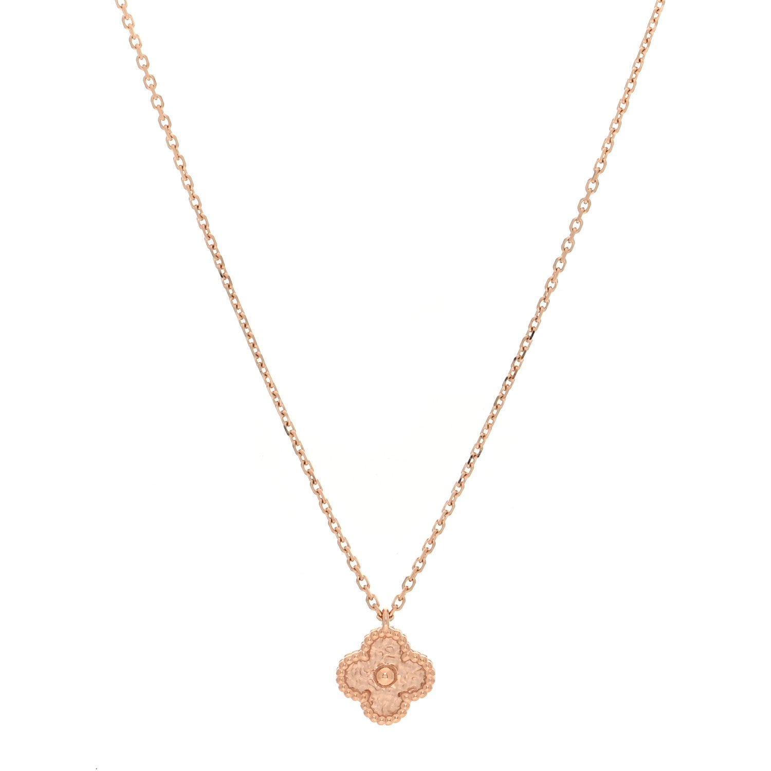 Van Cleef & Arpels 18K Rose Gold Sweet Alhambra Pendant Necklace 1 of 5