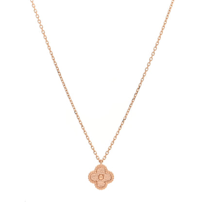Van Cleef & Arpels 18K Rose Gold Sweet Alhambra Pendant Necklace 1 of 5