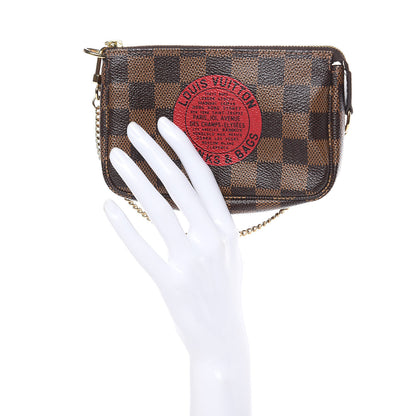 Louis Vuitton Damier Ebene Complice Trunks and Bags Mini Pochette Accessories Red 2 of 9