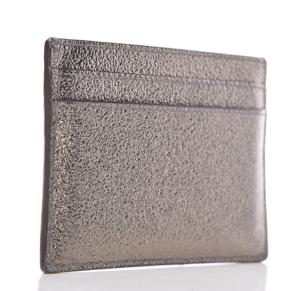 Saint Laurent Grained Metallic Calfskin Monogram Credit Card Case Bronze 3 of 7