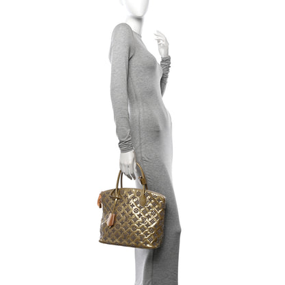 Louis Vuitton Patent Lambskin Fascination Lockit Gris 2 of 11