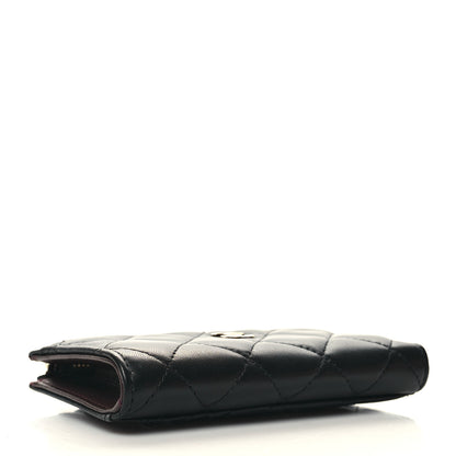 Chanel Lambskin Quilted Zip Card Holder Black 4 of 9