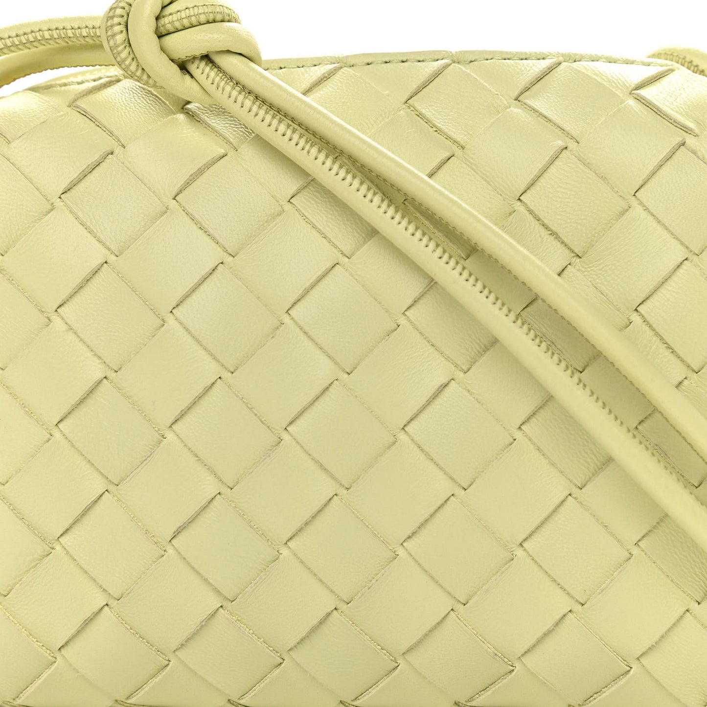 Nappa Intrecciato Mini Loop Camera Bag Lemon Washed