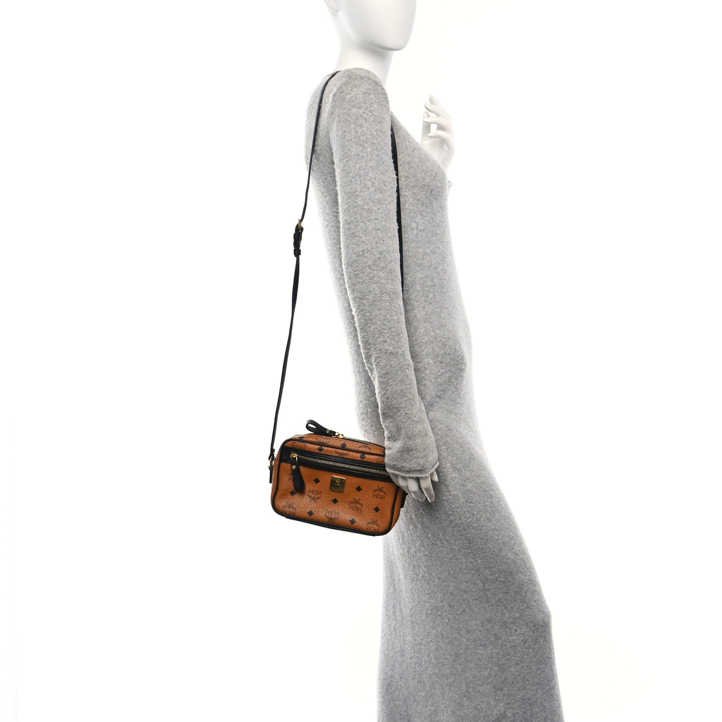 Visetos Small Crossbody Bag Cognac Black