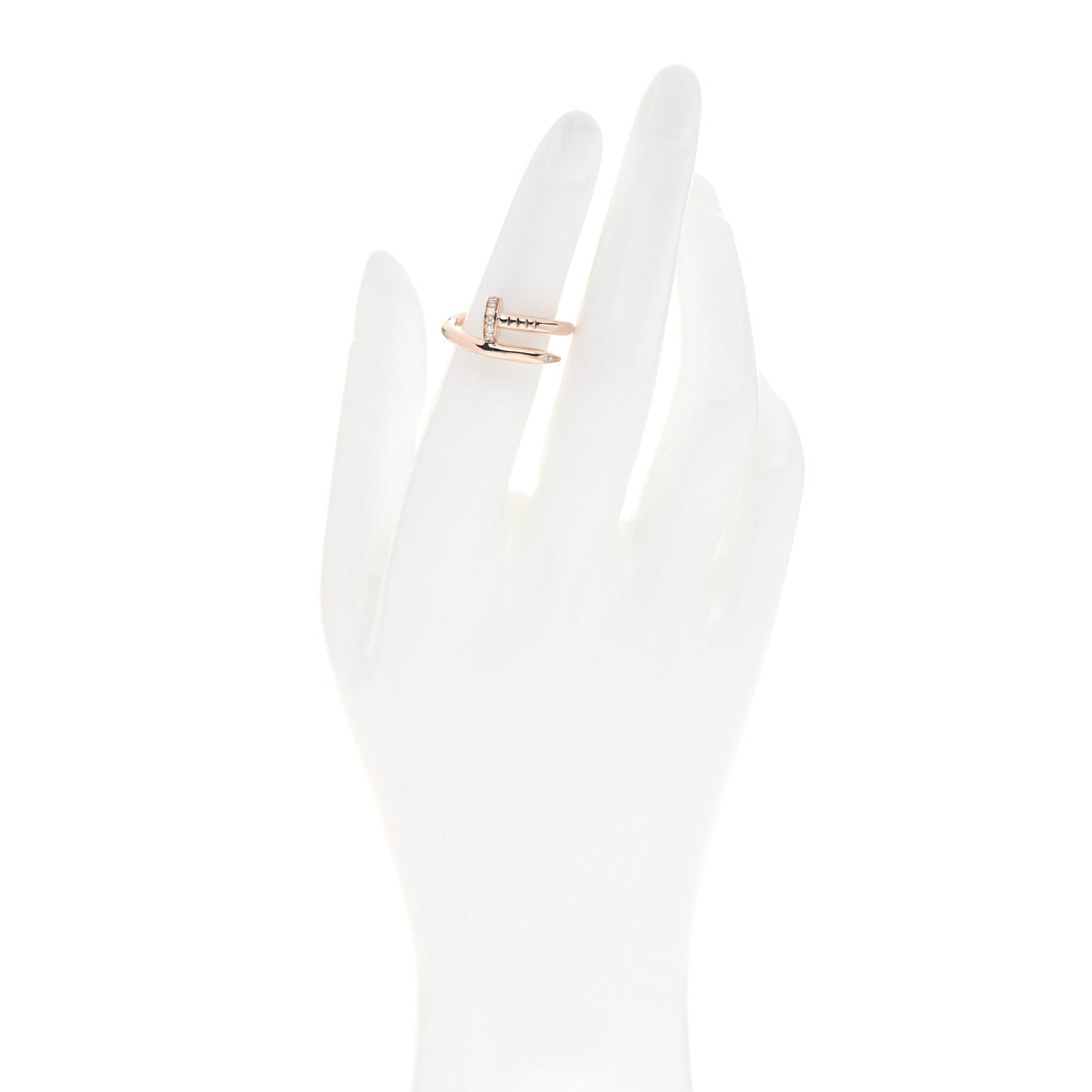 Cartier 18K Pink Gold Diamond Juste Un Clou Ring 52 6 2 of 5