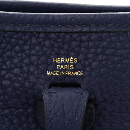 Hermes Taurillon Clemence Evelyne TPM Bleu Encre 6 of 11