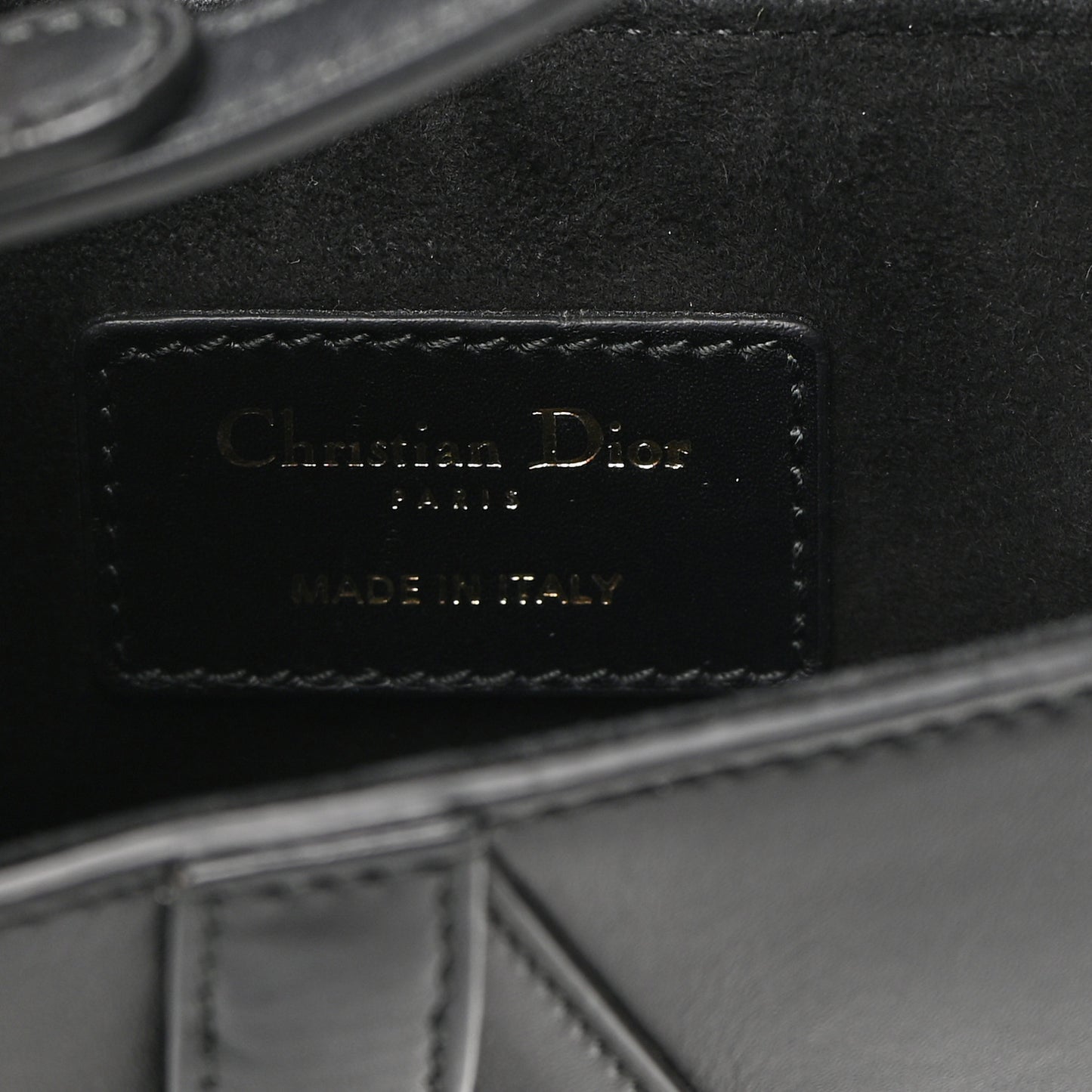 Calfskin Mini Saddle Bag Black