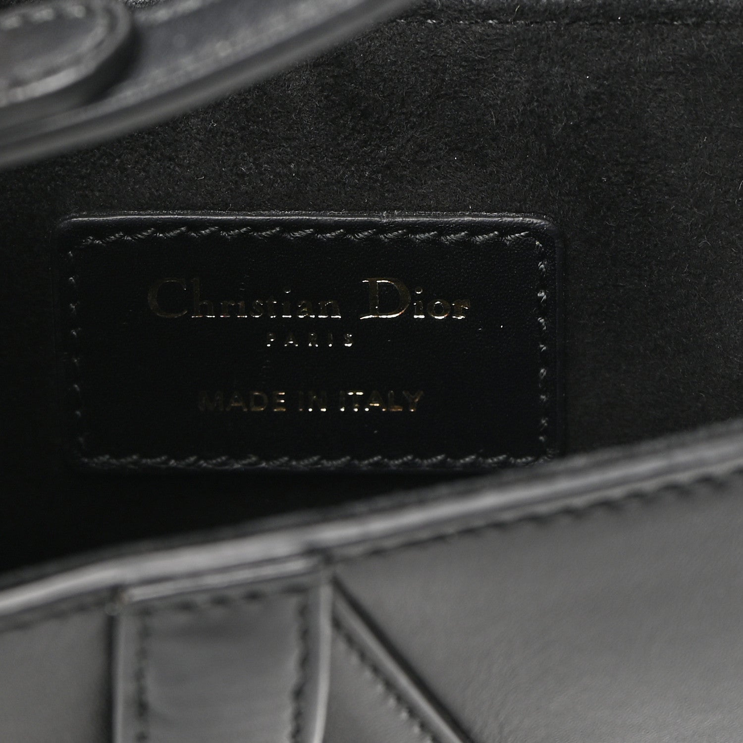 Christian Dior Calfskin Mini Saddle Bag Black 6 of 9
