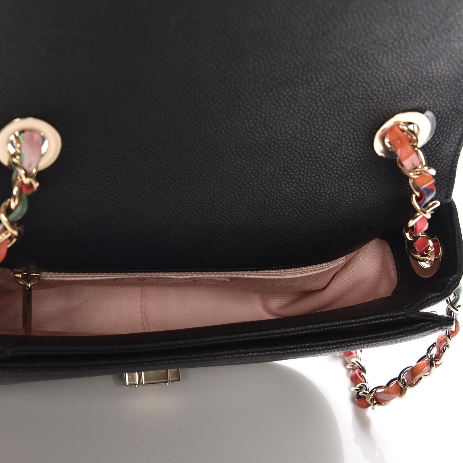 Chanel Caviar Quilted CC Top Handle Flap Bag Black 6 of 8