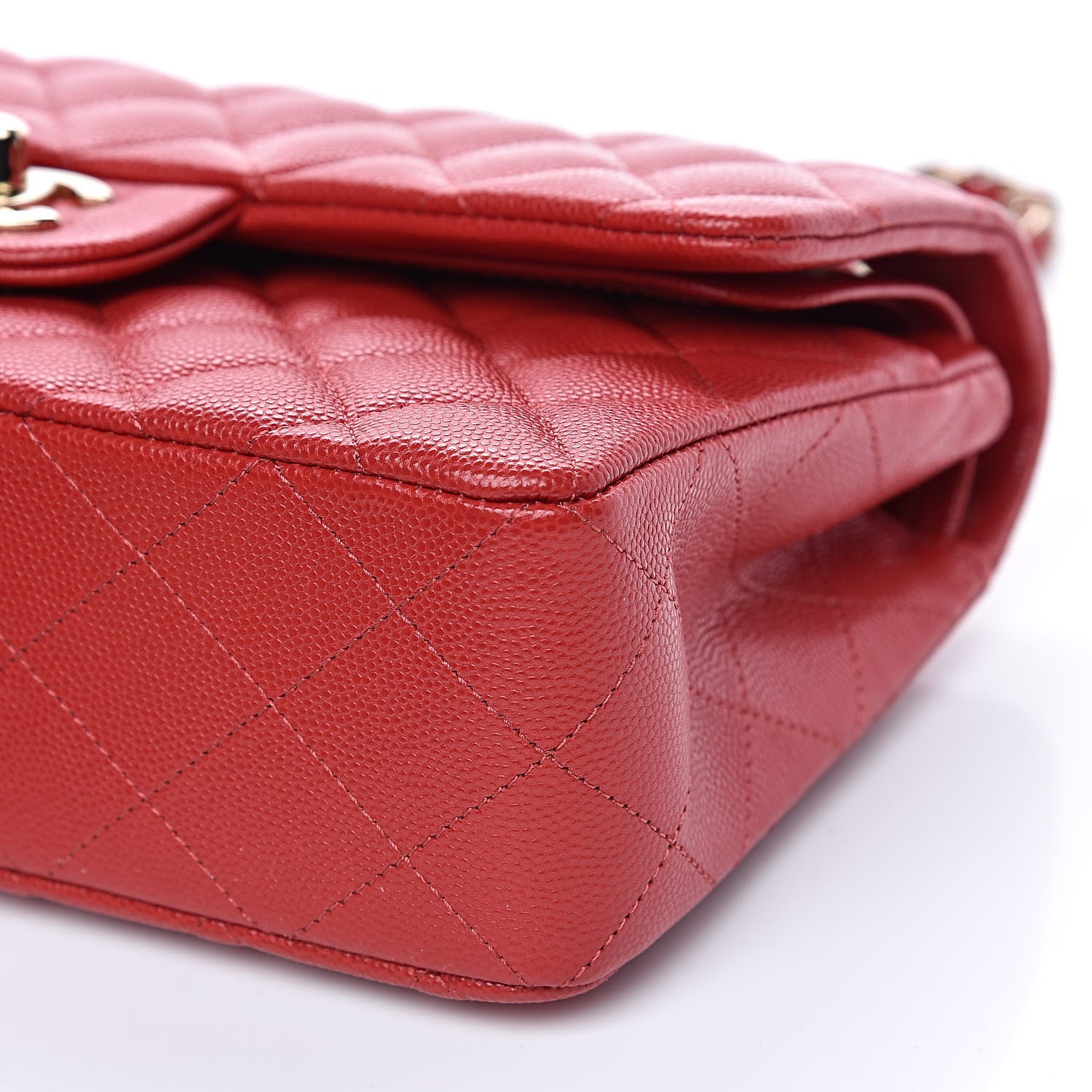Chanel Caviar Quilted Small Double Flap Red 9 of 12