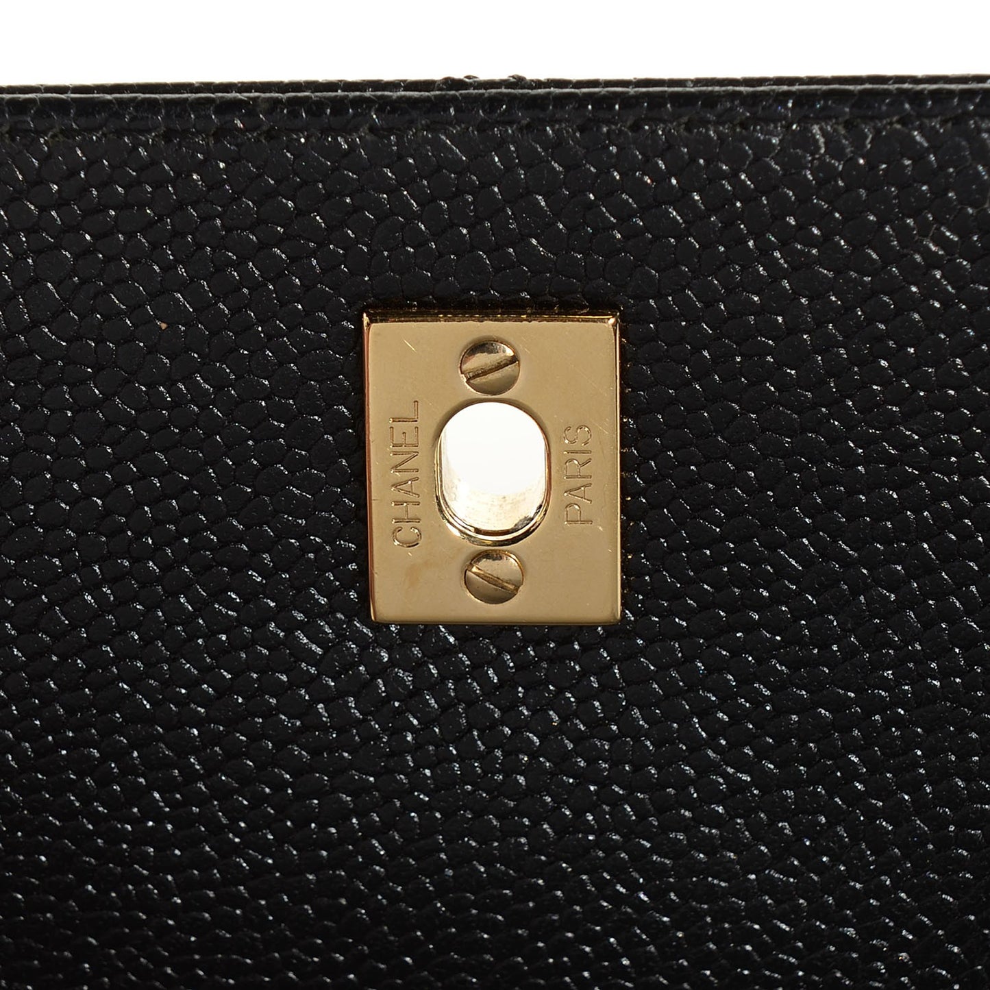Caviar Quilted Jumbo Kelly Flap Black