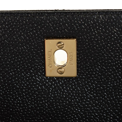 Chanel Caviar Quilted Jumbo Kelly Flap Black 9 of 9