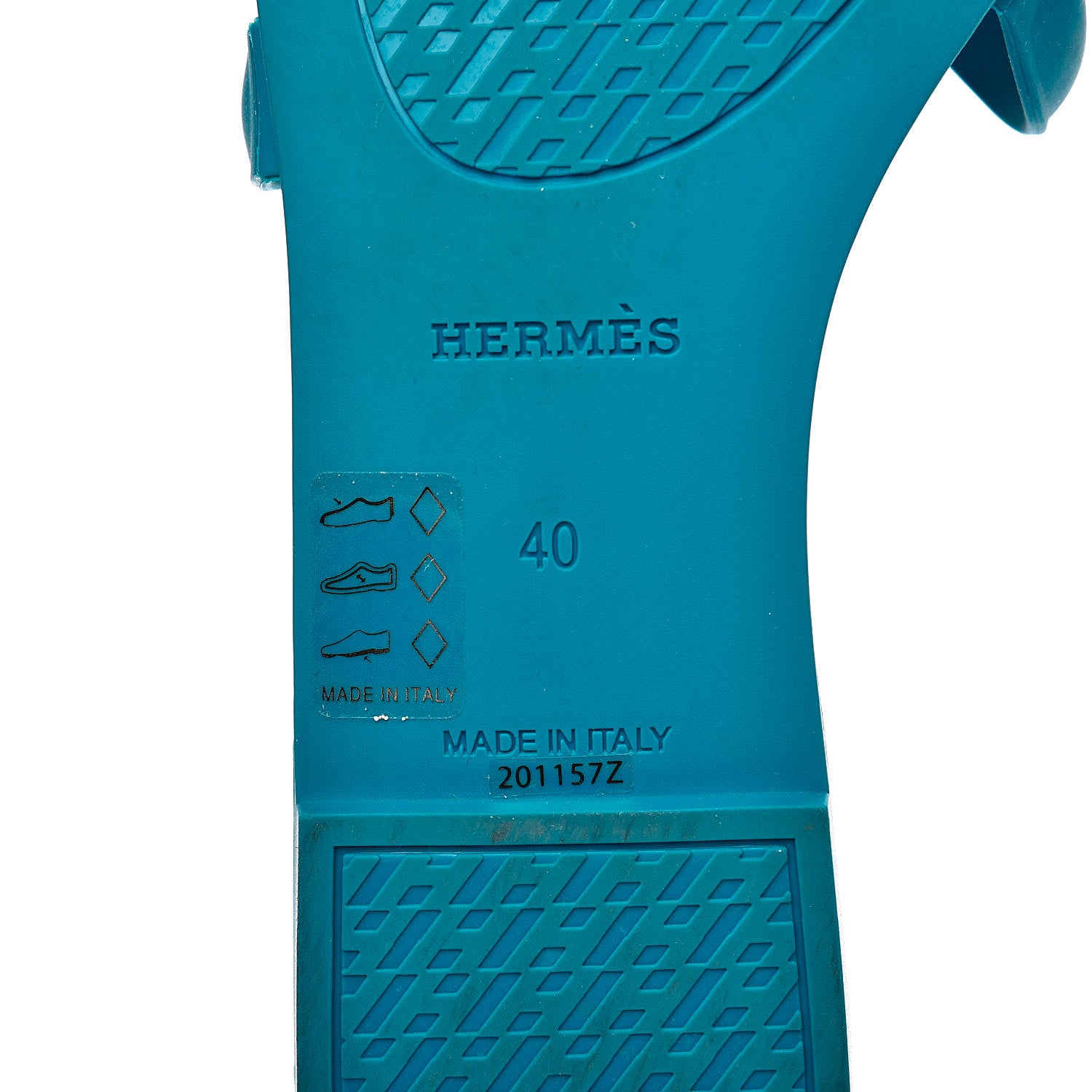 Hermes Rubber Aloha Sandals 40 Bleu Vif 7 of 8