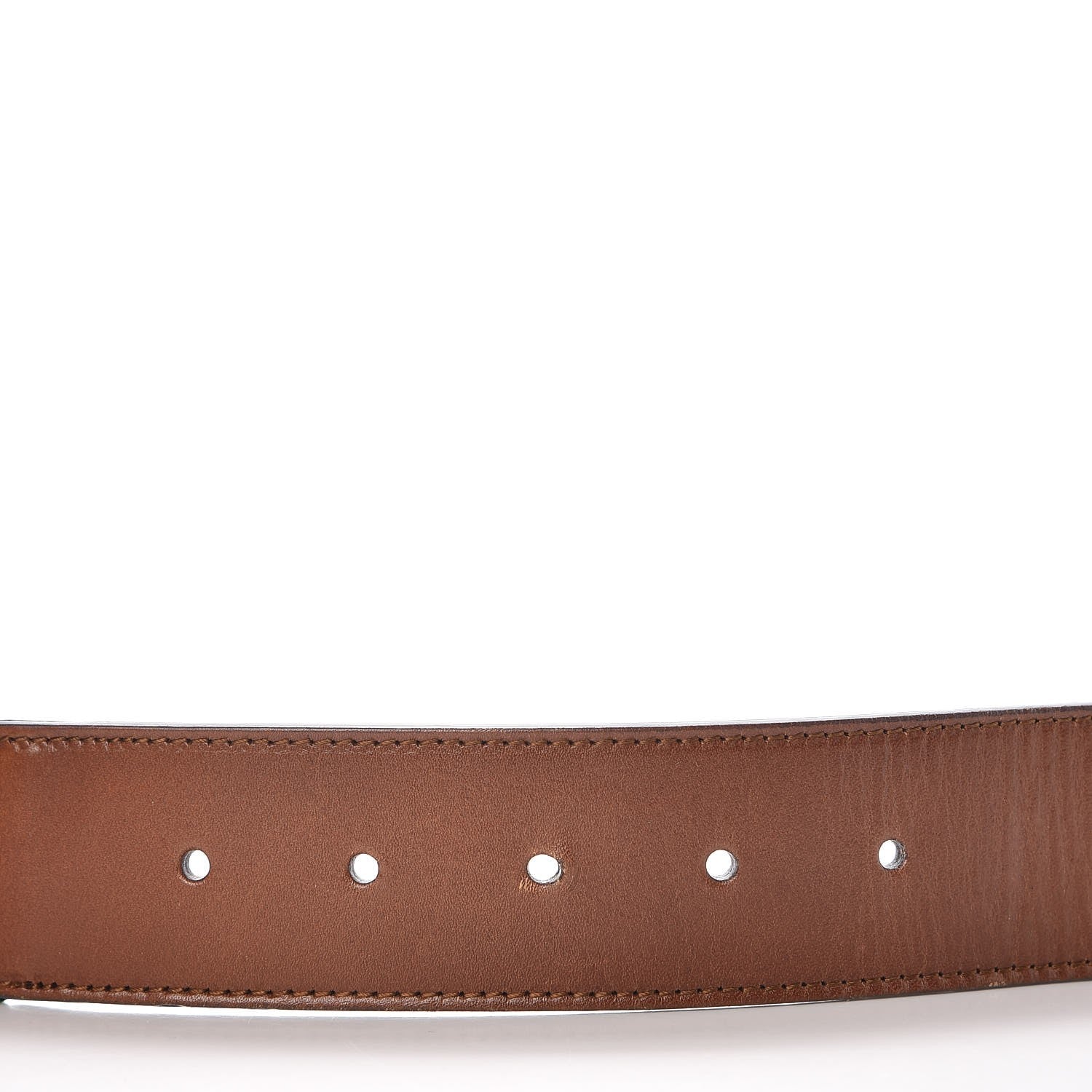Gucci Nylon Calfskin Double G Web 40mm Belt 80 32 Green Red Cuir 5 of 6