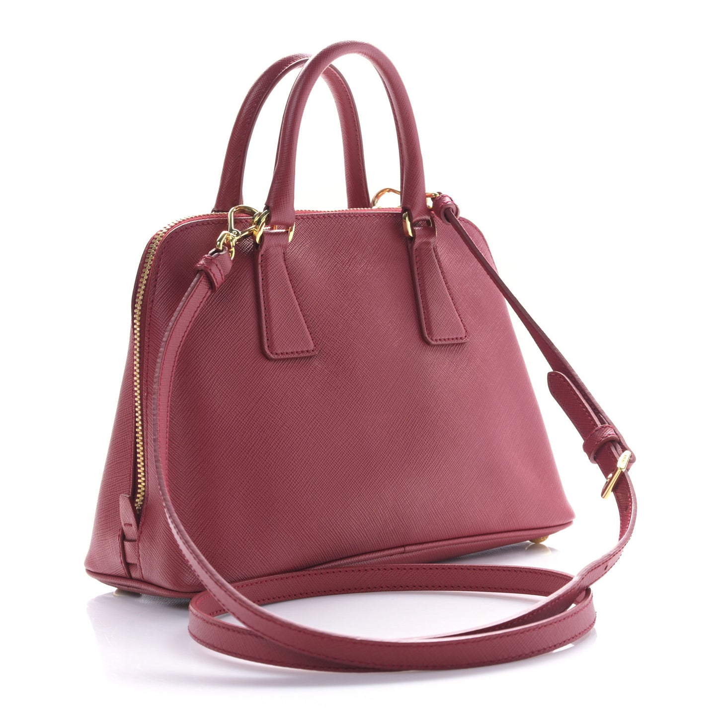Saffiano Lux Small Promenade Tote Cerise