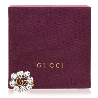 Gucci Metal Crystal Marmont Ring M Aged Gold 5 of 5