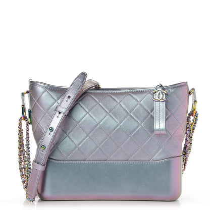 Chanel Iridescent Lambskin Calfskin Quilted Medium Gabrielle Hobo Light Purple 1 of 7