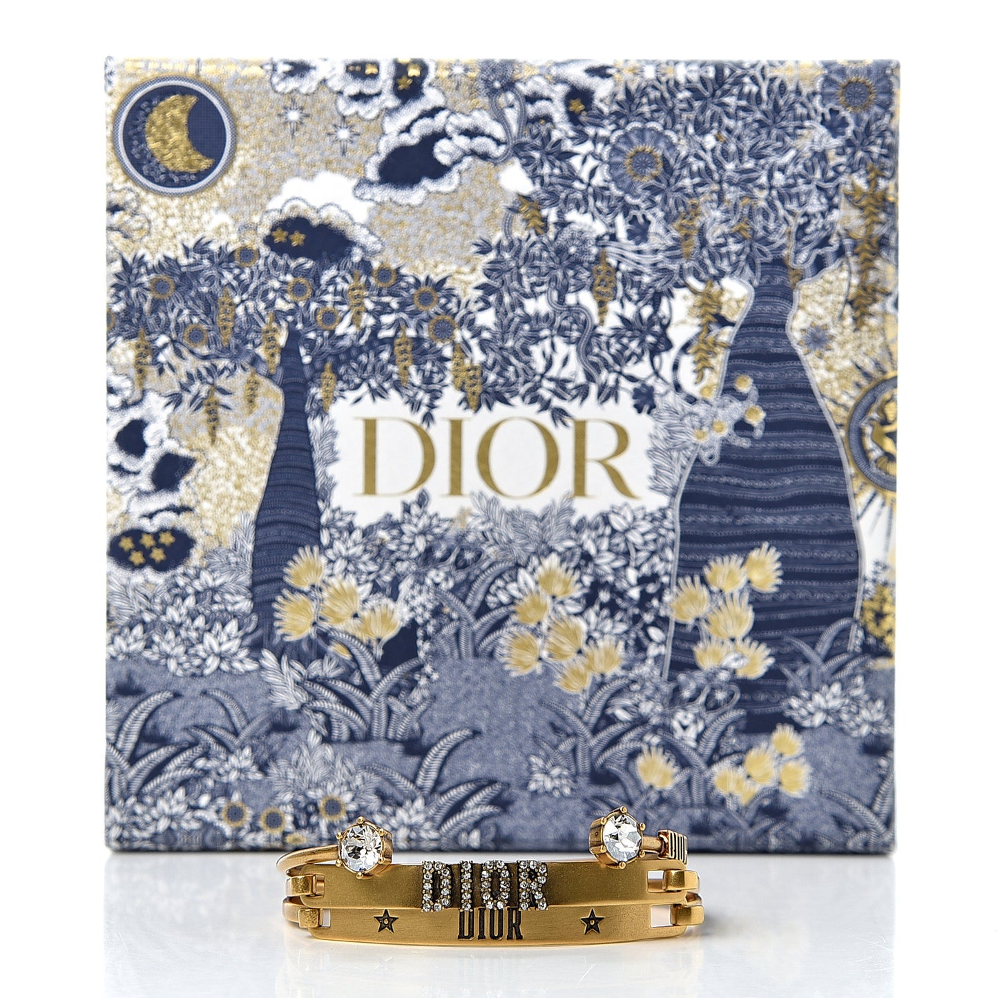 Metal Crystal Dio(r)evolution Bracelet Set Gold