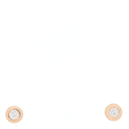 Tiffany 18K Rose Gold Diamond .06ctw Elsa Peretti Diamonds By The Yard Earrings 1 of 3