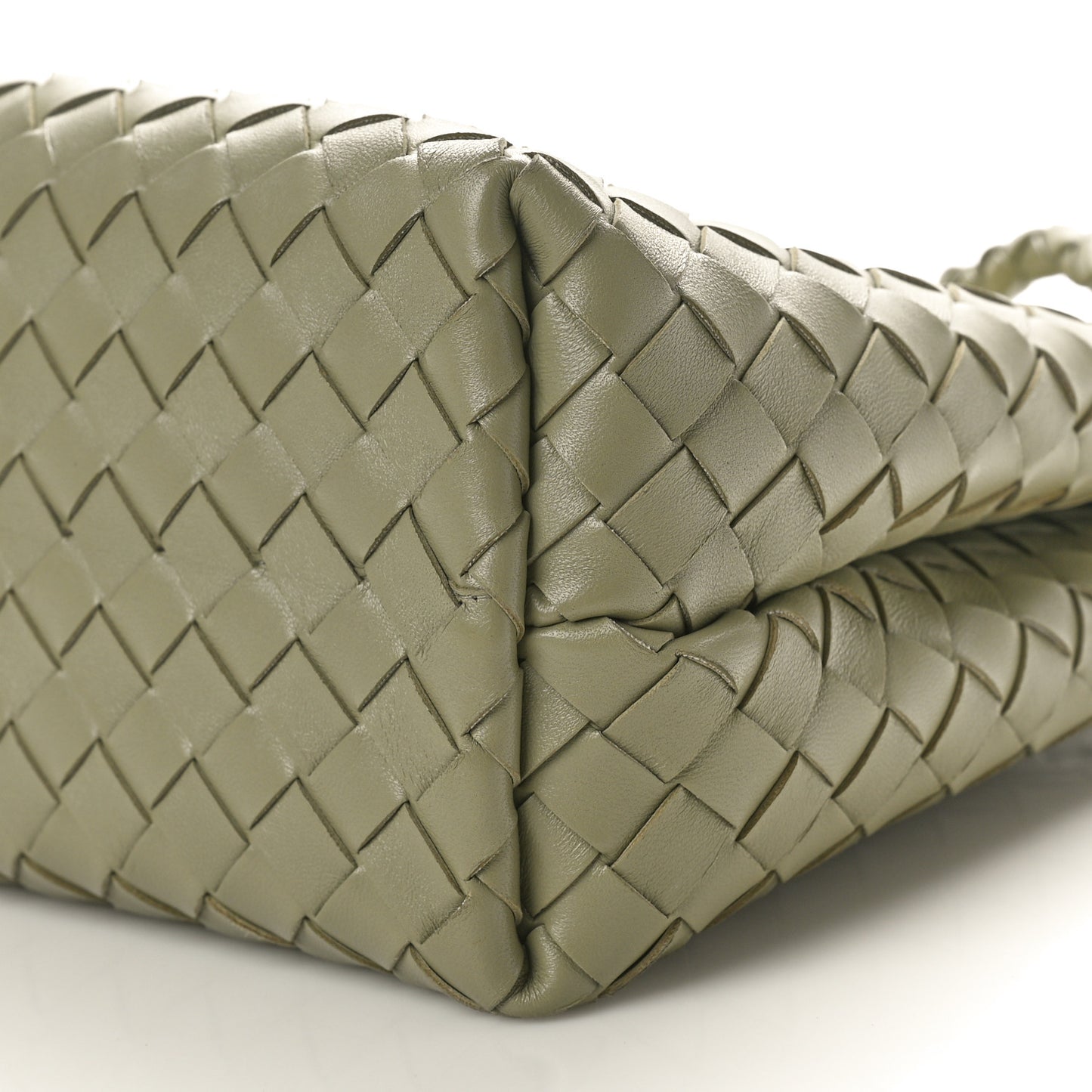 Nappa Intrecciato Medium Andiamo Shoulder Bag Travertine