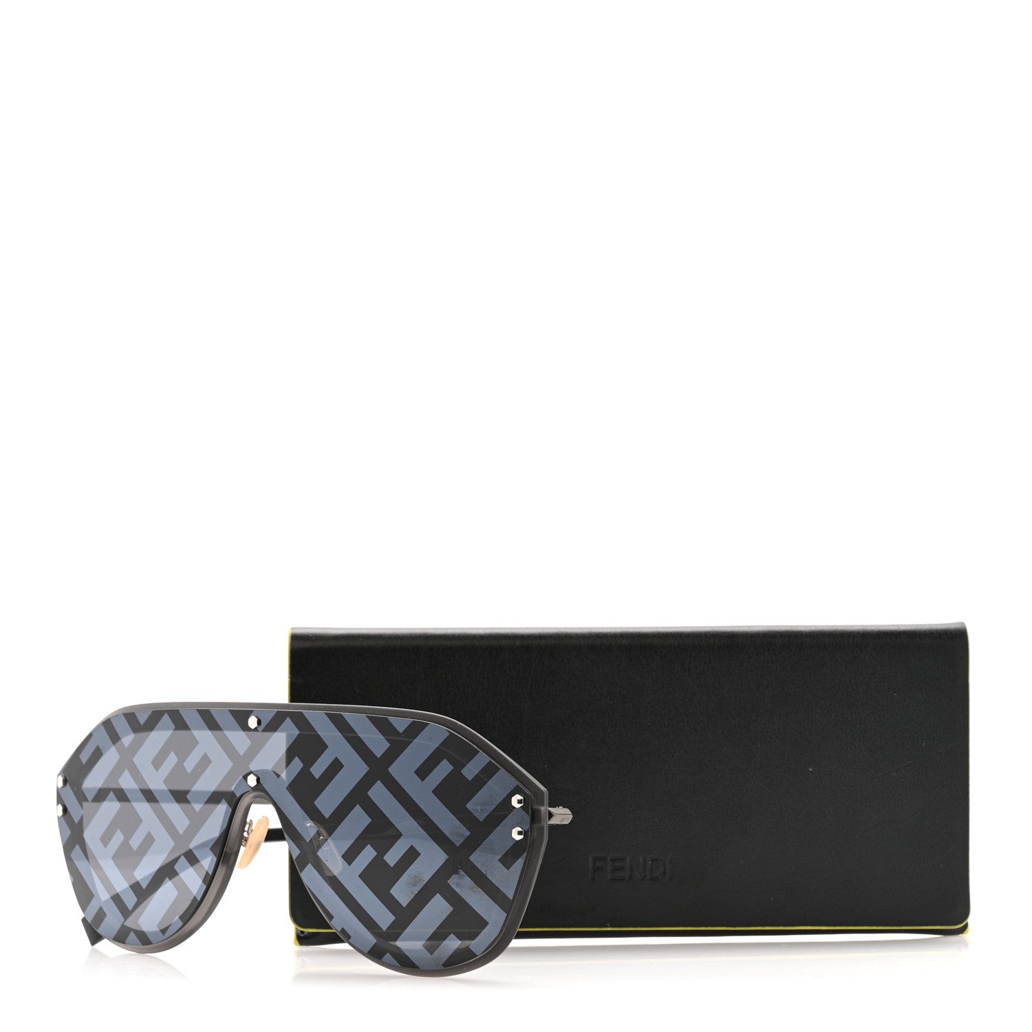 Fendi FF Fabulous Shield Sunglasses FF M0039/G/S Black 7 of 7