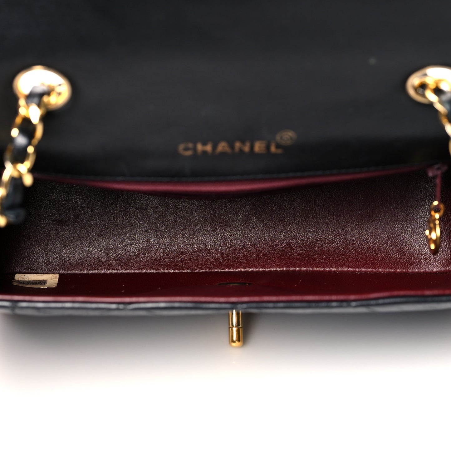 Lambskin Quilted Small Single Flap Black