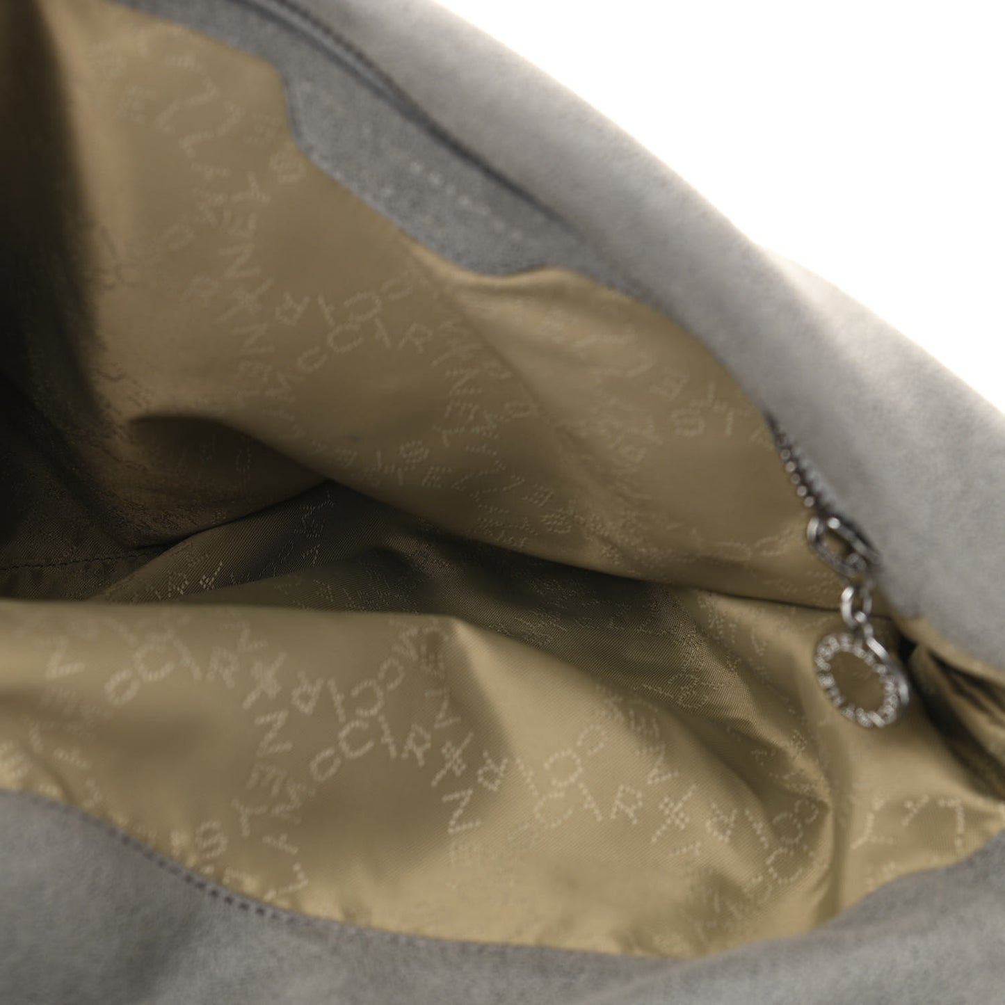 Shaggy Deer Falabella Fold Over Tote Grey