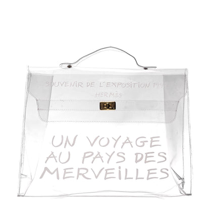 Hermes Vinyl Souvenir De L'Exposition Kelly Transparent 1 of 16
