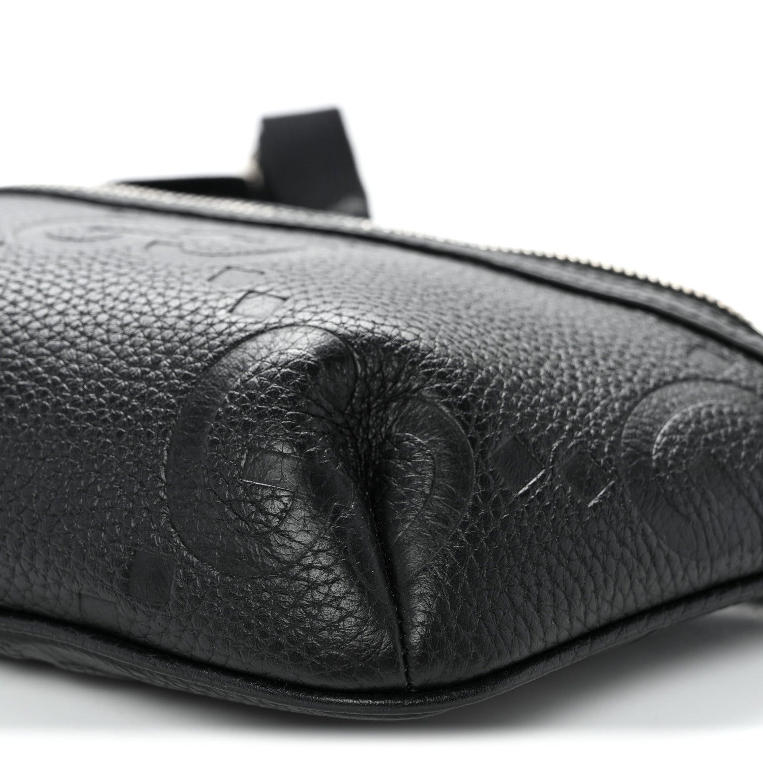 Gucci Piuma Calfskin Jumbo GG Embossed Small Belt Bag Black 9 of 9