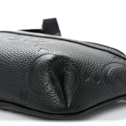 Gucci Piuma Calfskin Jumbo GG Embossed Small Belt Bag Black 9 of 9