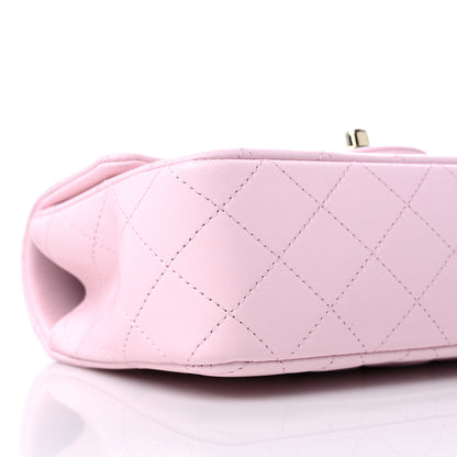 Chanel Lambskin Quilted Mini Top Handle Rectangular Flap Light Pink 8 of 10