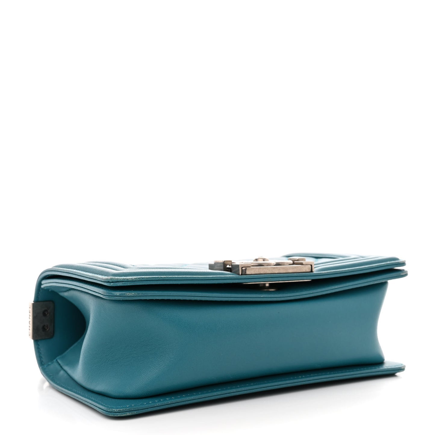 Lambskin Quilted Small Boy Flap Dark Turquoise