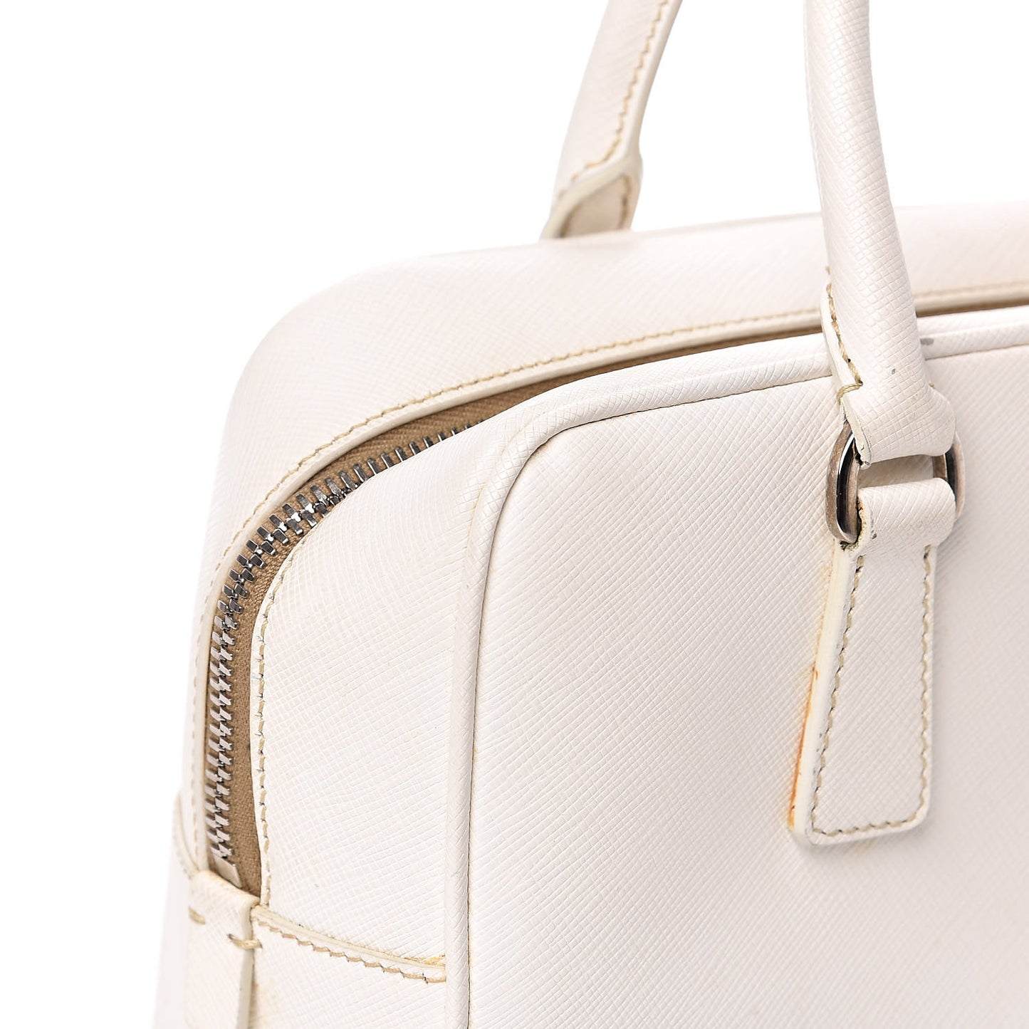 Saffiano Lux Small Tote Bianco