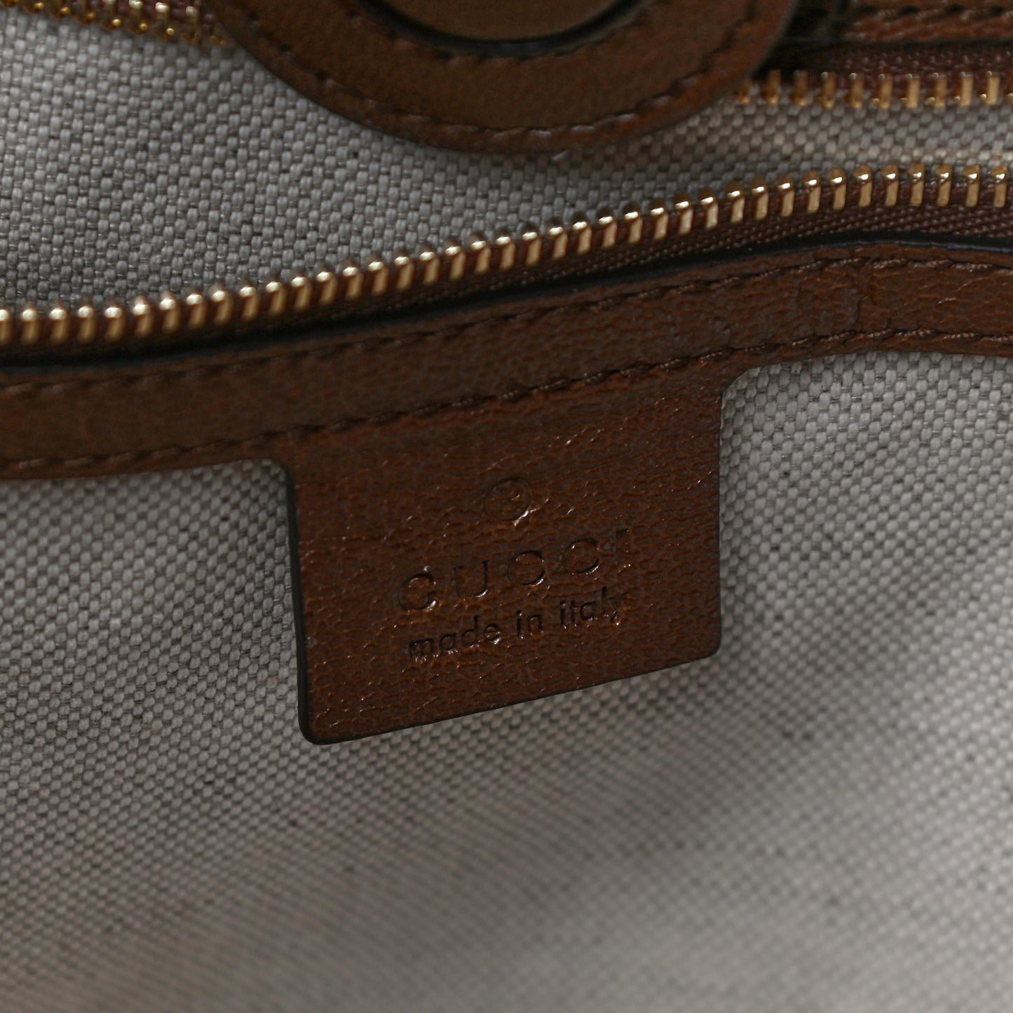 Monogram Horsebit 1955 Tote Bag Beige Brown Sugar