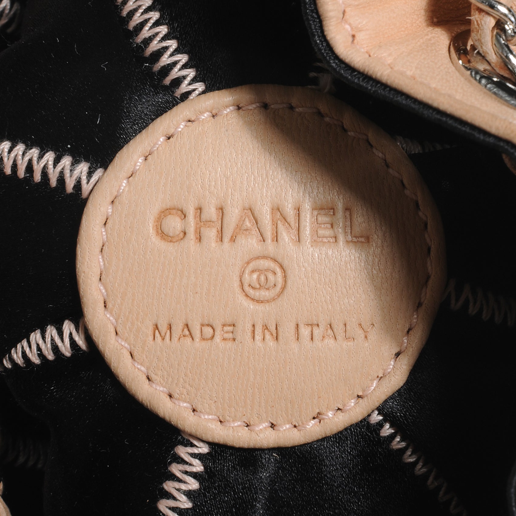 Chanel Lambskin Satin Reversible Tassel Bag Light Pink and Black 6 of 7