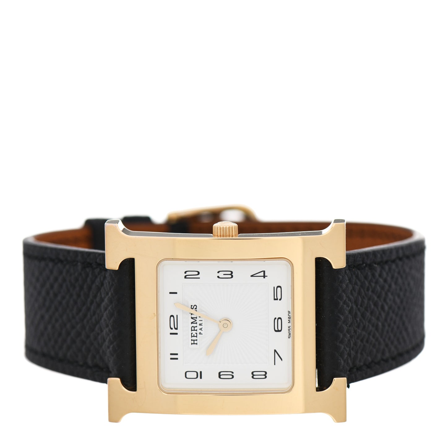 Stainless Steel Epsom 26mm Heure H Hour Quartz Watch Noir