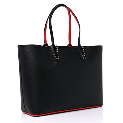 Christian Louboutin Calfskin Spikes East West Cabata Tote Black 4 of 12