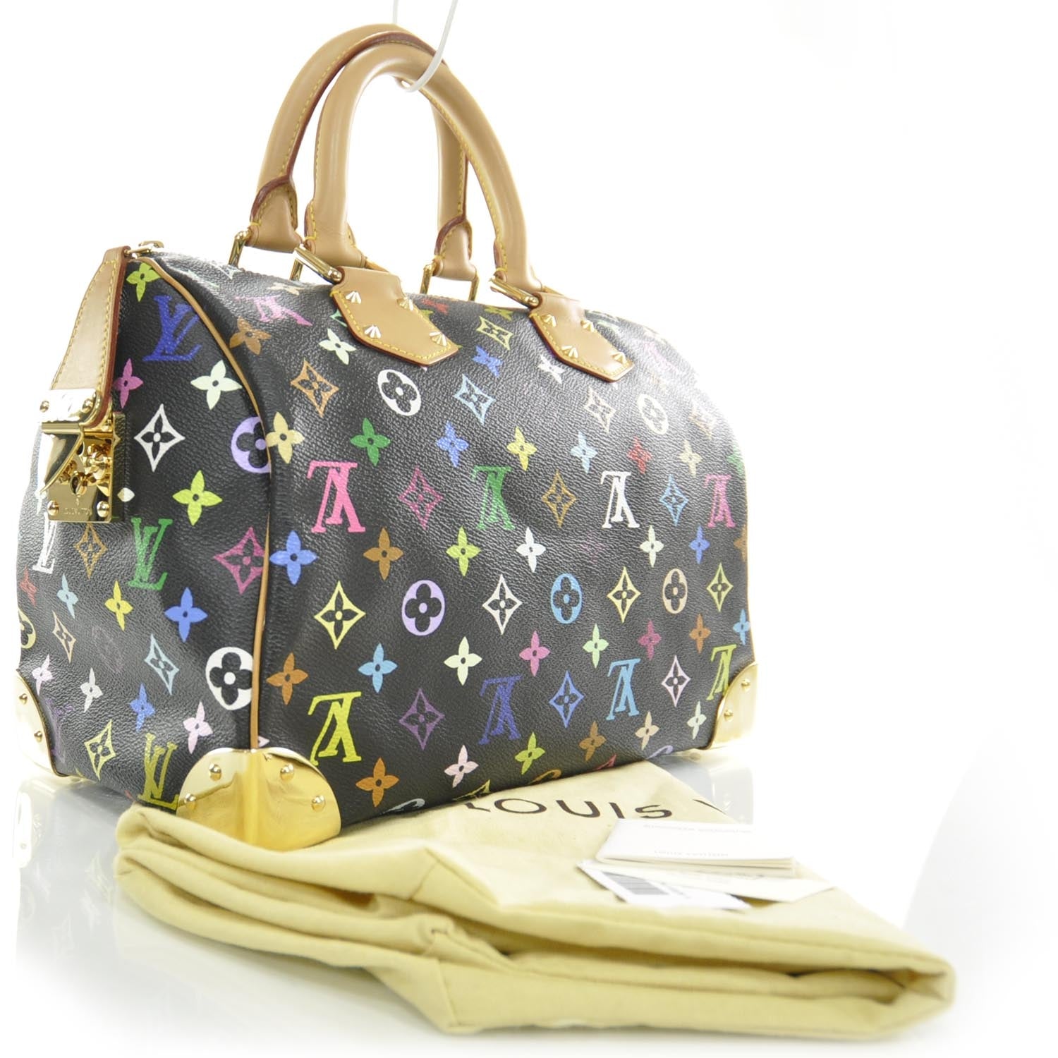 Louis Vuitton Monogram Multicolor Speedy 30 Black 3 of 9