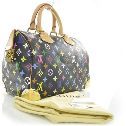 Louis Vuitton Monogram Multicolor Speedy 30 Black 3 of 9