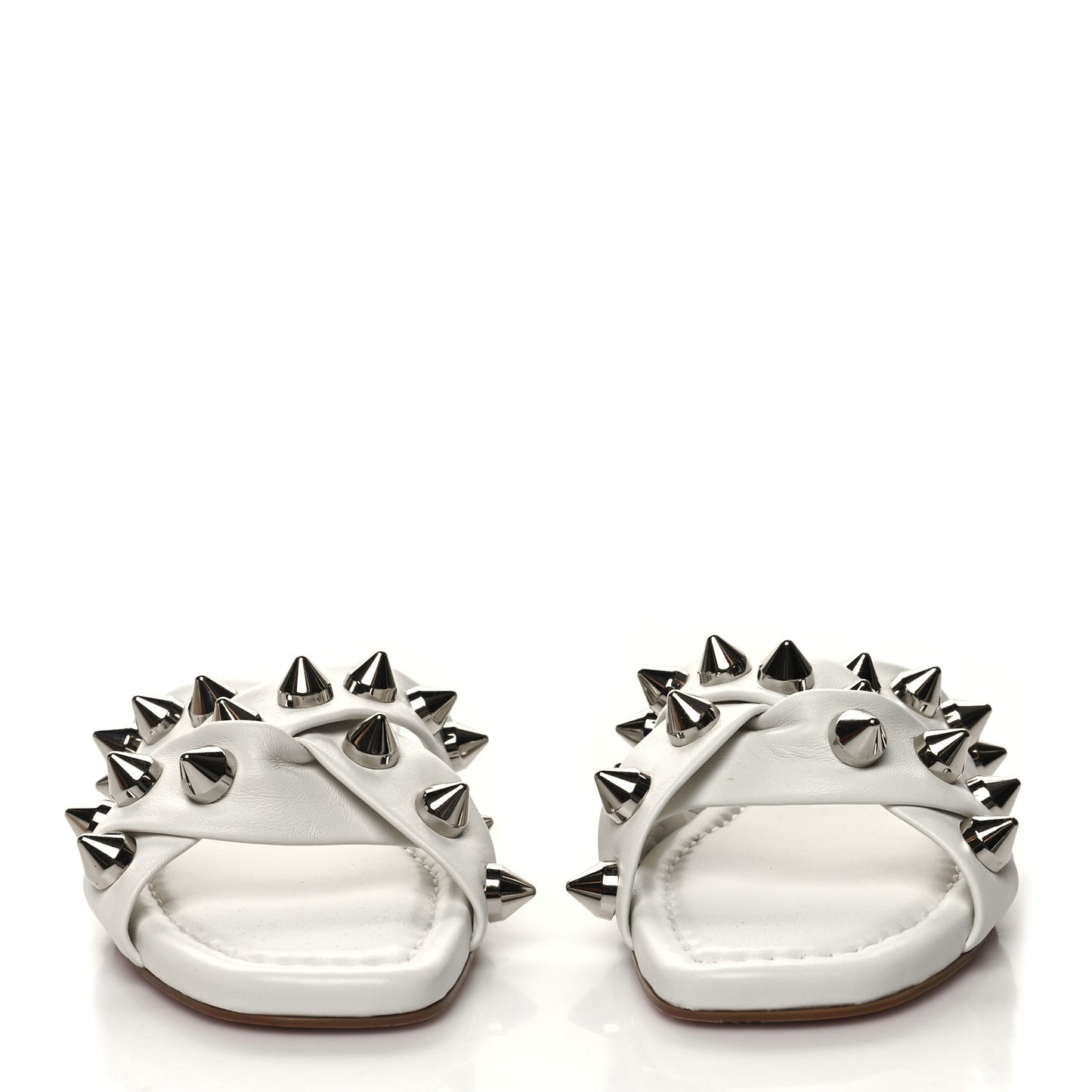 Calfskin Miss Spika Club Sandals 37 White