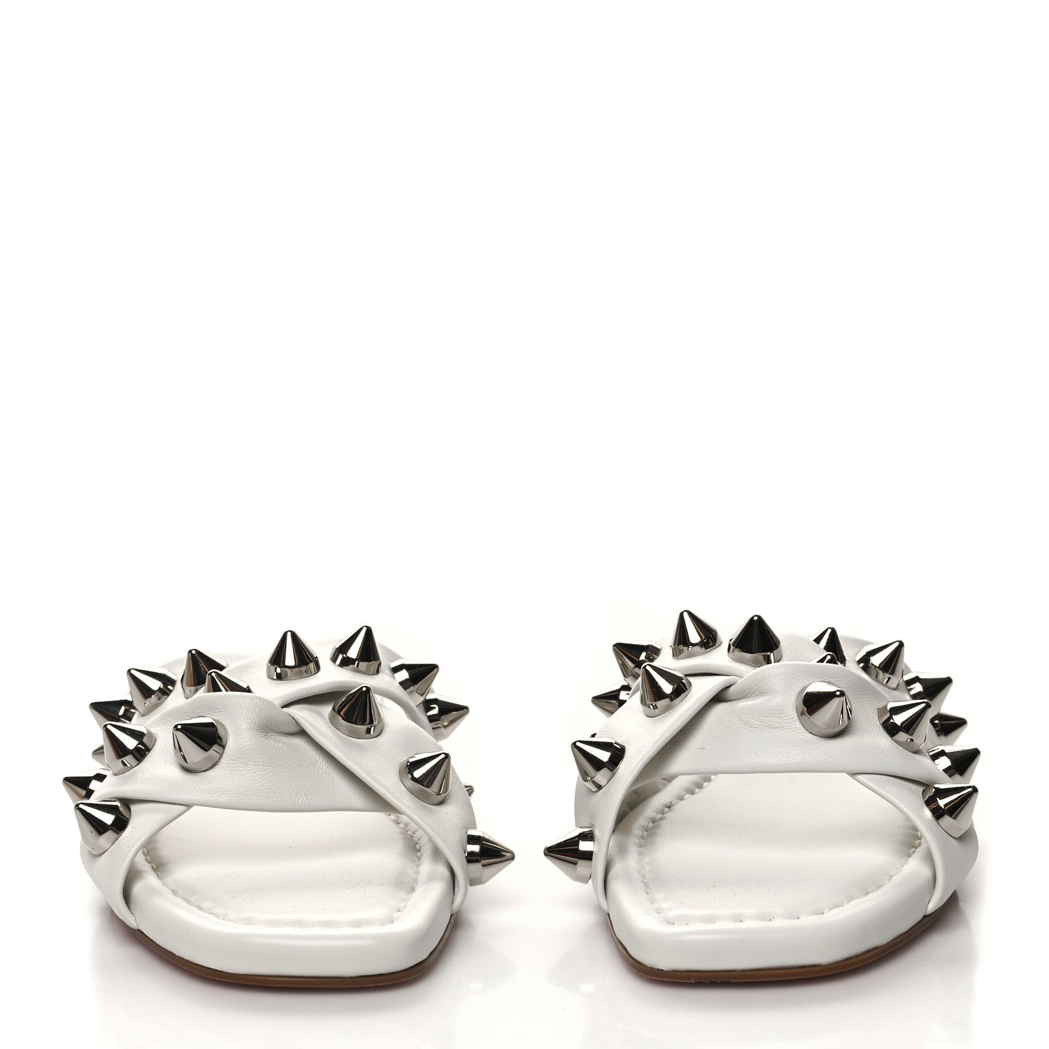 Christian Louboutin Calfskin Miss Spika Club Sandals 37 White 2 of 9