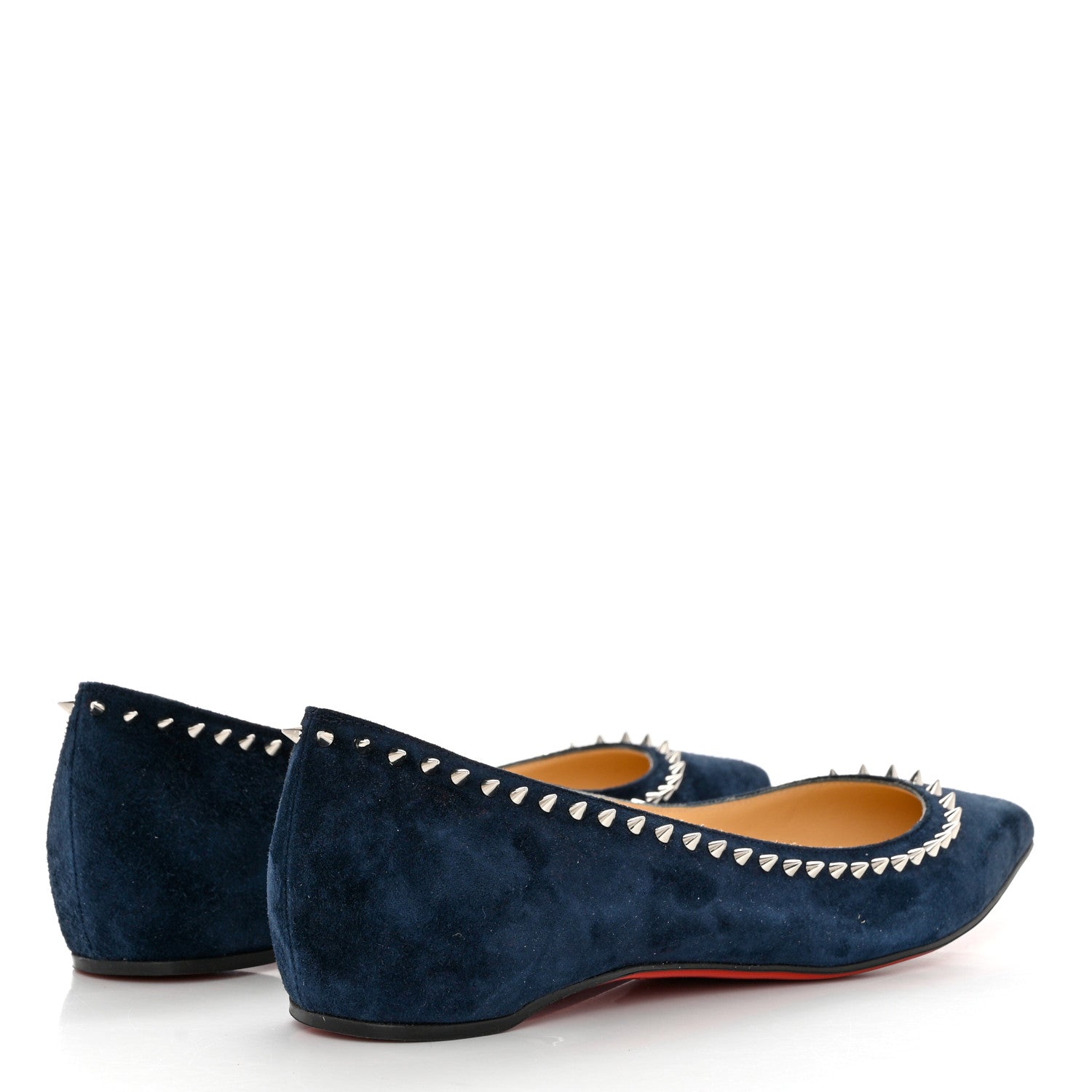 Christian Louboutin Veau Velours Anjalina Flats 36.5 Navy 4 of 8