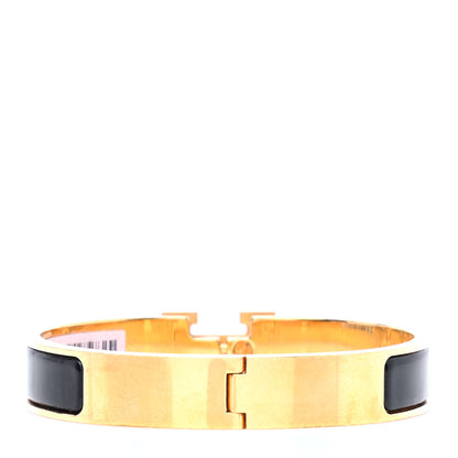 Hermes Enamel Narrow Clic Clac H Bracelet GM Black 3 of 6