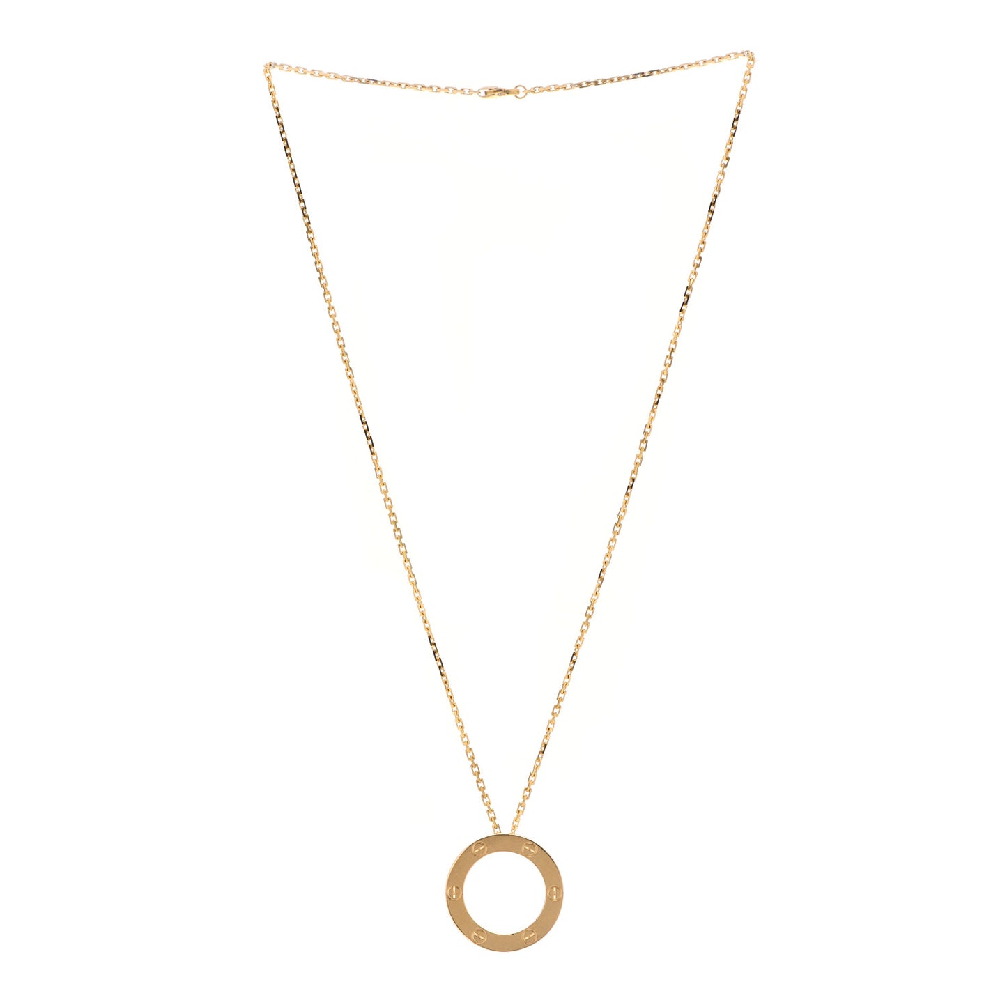 18K Yellow Gold LOVE Pendant Necklace