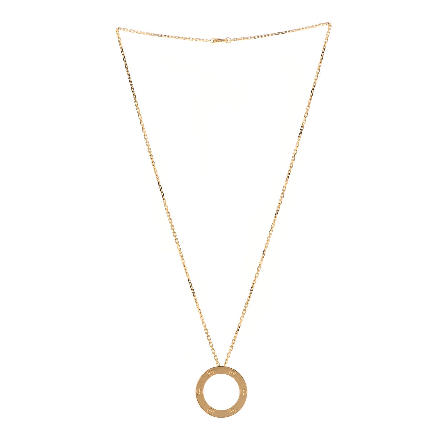 Cartier 18K Yellow Gold LOVE Pendant Necklace 3 of 6