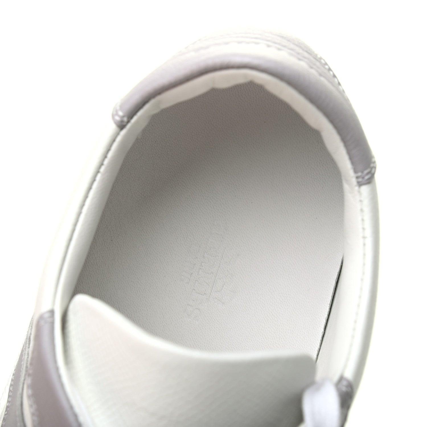Hermes Epsom Suede Boomerang Sneakers 40 White Gris 6 of 8